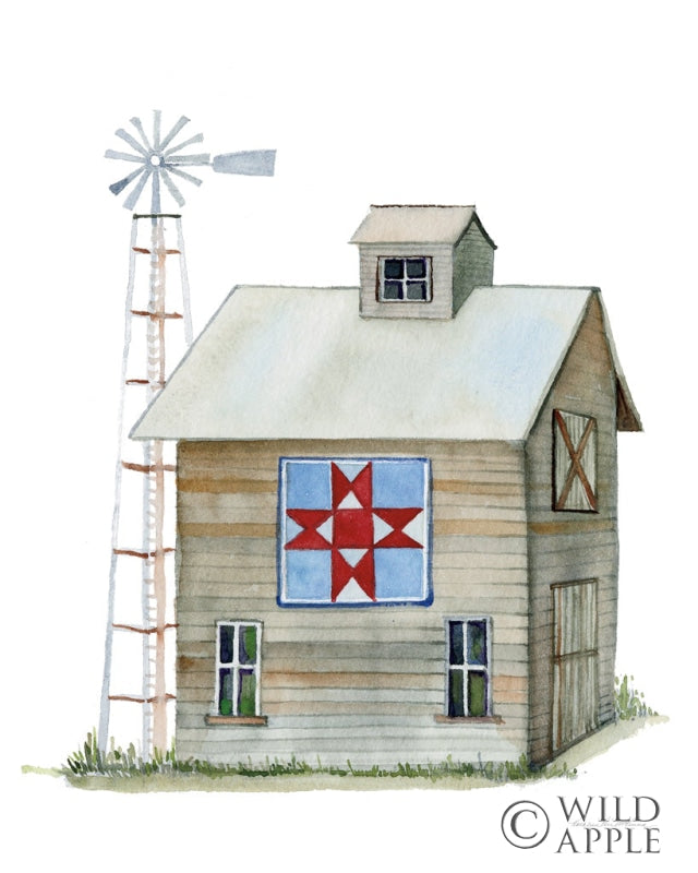 Reproduction of Life on the Farm Barn Element III by Kathleen Parr McKenna - Wall Decor Art