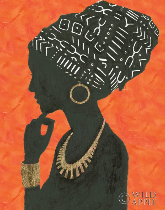 Reproduction of Graceful Majesty II Orange by Emily Adams - Wall Decor Art