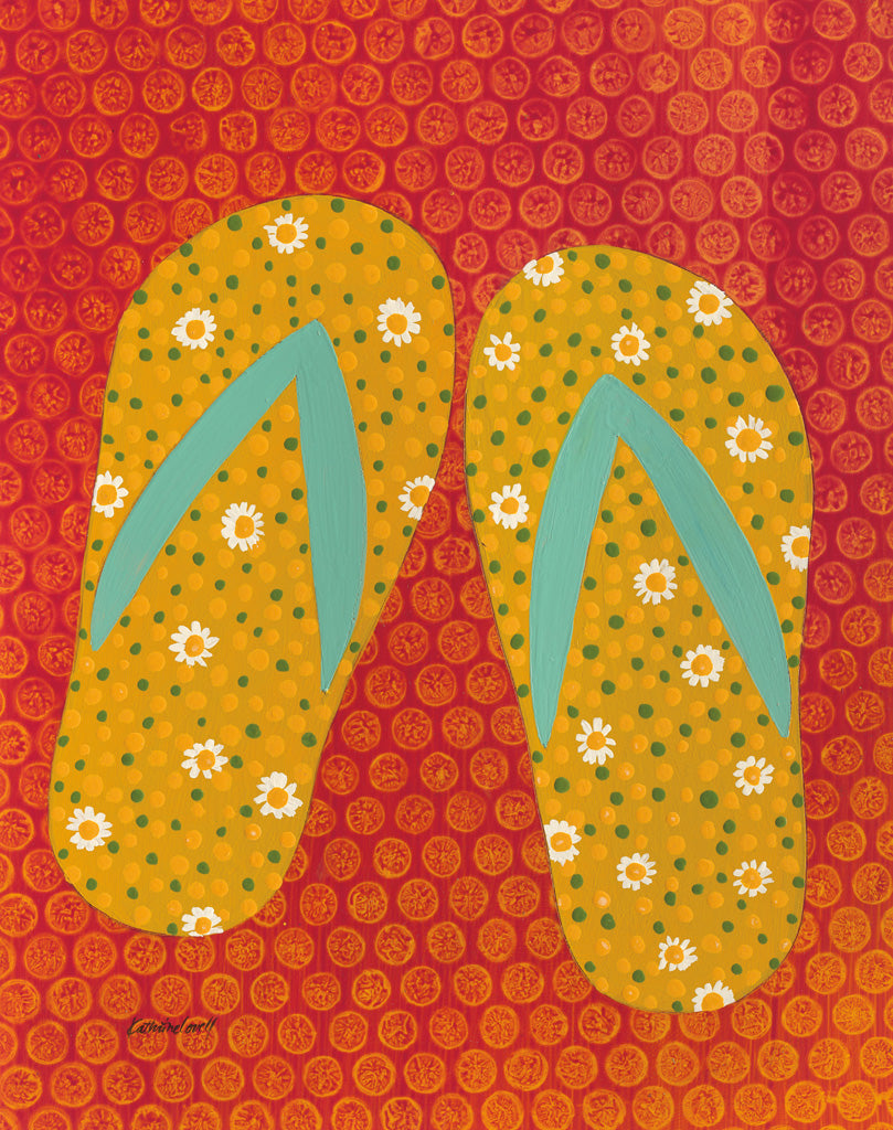 Reproduction of Flip Flop Fun IV by Kathrine Lovell - Wall Decor Art