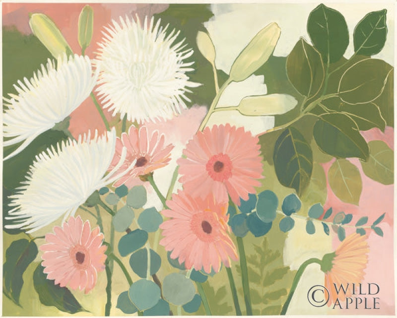 Reproduction of Chrysanthemums and Daisies I by Kathrine Lovell - Wall Decor Art