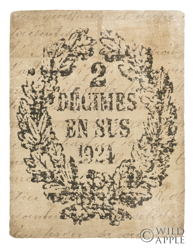 Reproduction of Letter Crest II Vintage v2 by Wild Apple Portfolio - Wall Decor Art