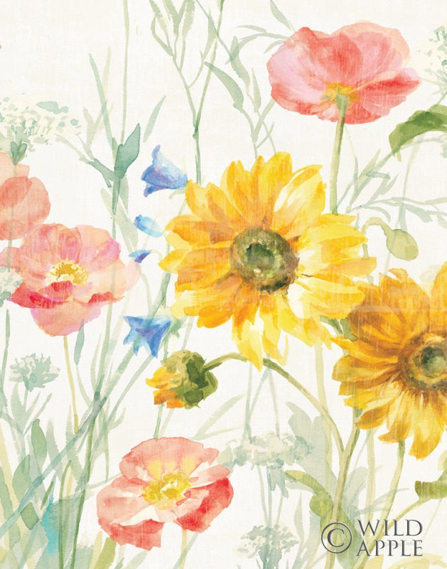 Reproduction of Floursack Florals I No Words Crop by Danhui Nai - Wall Decor Art