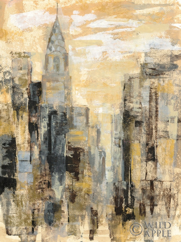 Reproduction of Manhattan Gray and Gold I by Silvia Vassileva - Wall Decor Art
