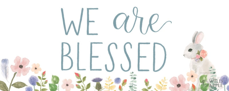 Reproduction of Spring Sentiments II Bunny White by Jenaya Jackson - Wall Decor Art