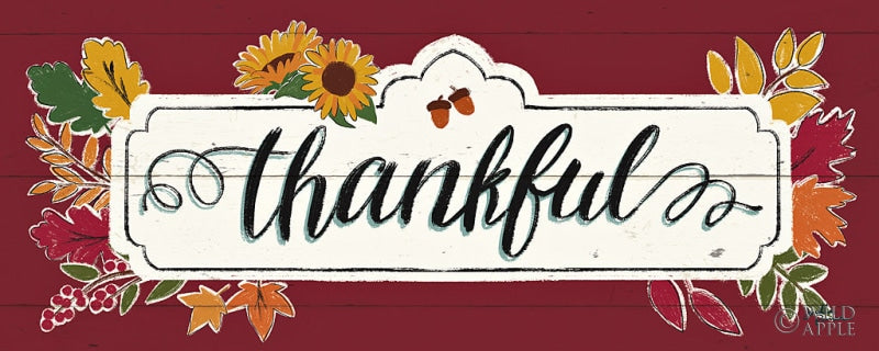 Reproduction of Thankful IV Red by Janelle Penner - Wall Decor Art