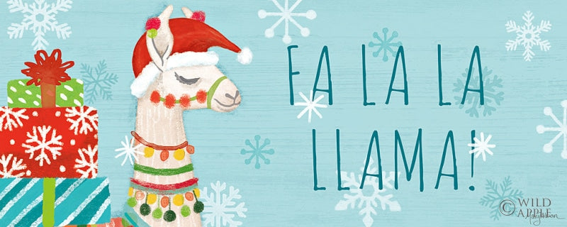 Reproduction of Lovely Llamas Christmas VI by Mary Urban - Wall Decor Art