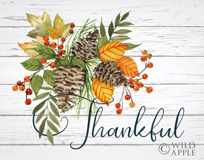 Reproduction of Autumn Splendor I Natural Wood by Kathleen Parr McKenna - Wall Decor Art