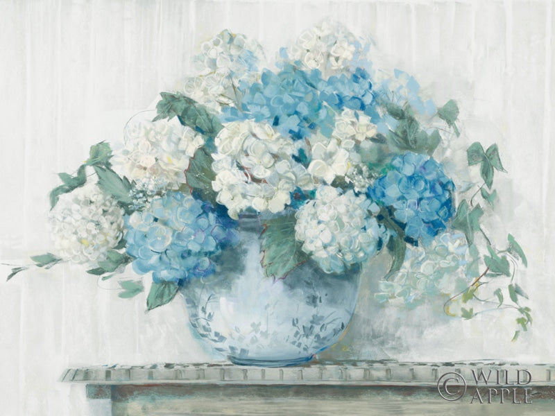 Reproduction of Blue Hydrangea Cottage Crop by Carol Rowan - Wall Decor Art