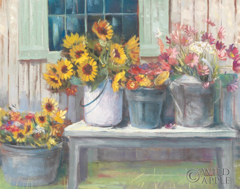 Reproduction of Green Bench Bright by Carol Rowan - Wall Decor Art