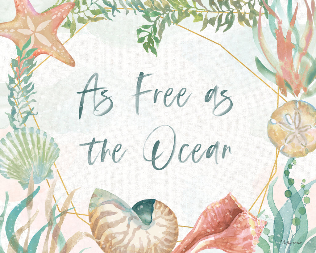 Reproduction of Watercolor Coast II v2 by Beth Grove - Wall Decor Art