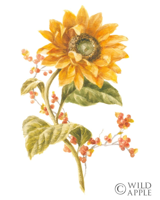 Reproduction of Floursack Autumn I on White by Danhui Nai - Wall Decor Art