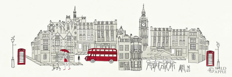 Reproduction of World Cafe I London Red v2 by Avery Tillmon - Wall Decor Art