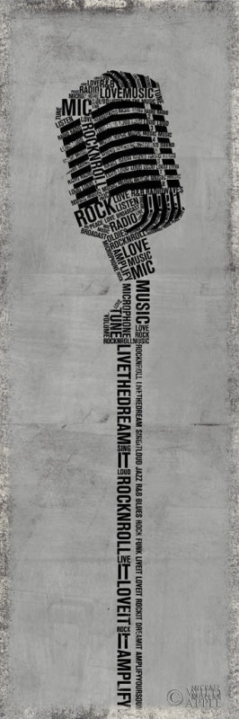 Reproduction of Type Mic Gray by Michael Mullan - Wall Decor Art