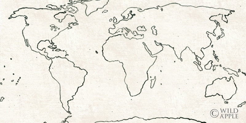 Reproduction of Sketch Map by Sue Schlabach - Wall Decor Art