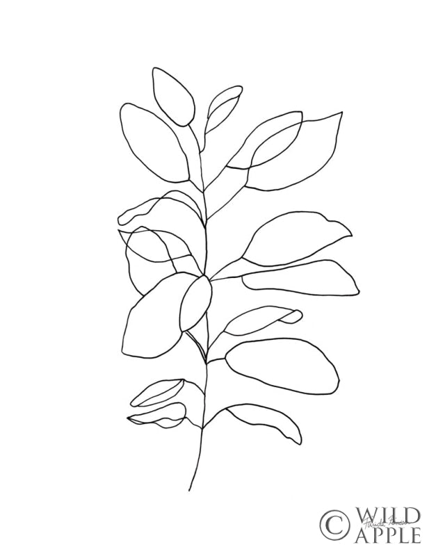 Reproduction of Doodle Leaves I by Farida Zaman - Wall Decor Art