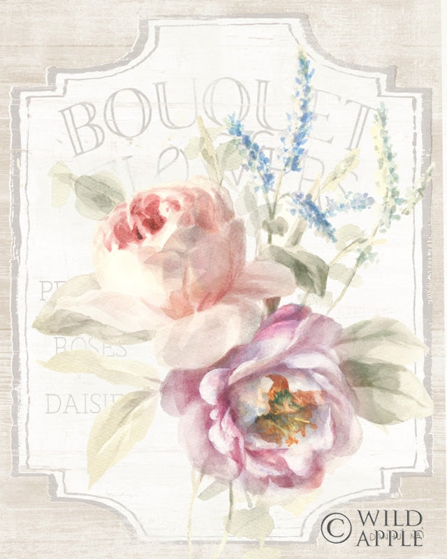 Reproduction of Cottage Garden V on wood by Danhui Nai - Wall Decor Art