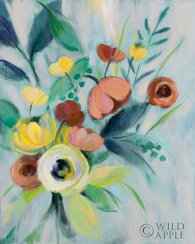 Reproduction of Colorful Elegant Floral I by Silvia Vassileva - Wall Decor Art