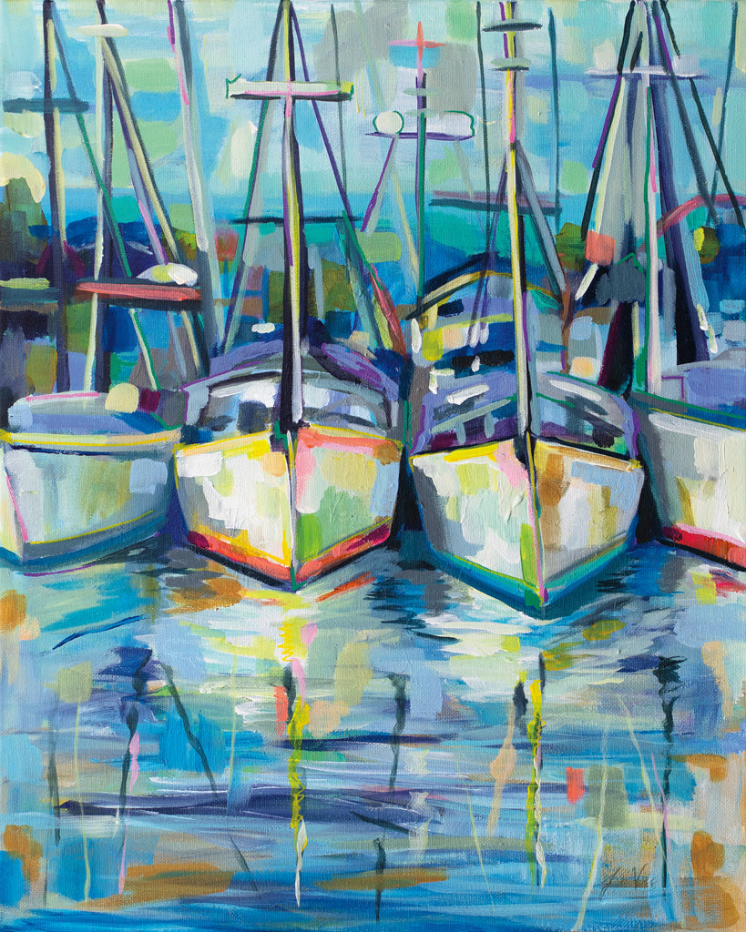 Reproduction of Morning Dock by Jeanette Vertentes - Wall Decor Art