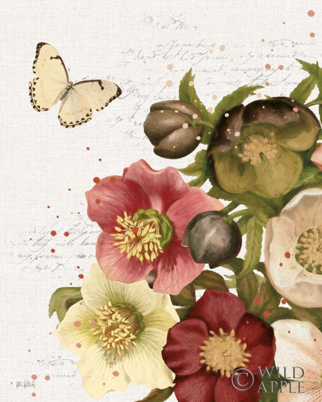 Reproduction of Vintage Petals II Crop by Katie Pertiet - Wall Decor Art