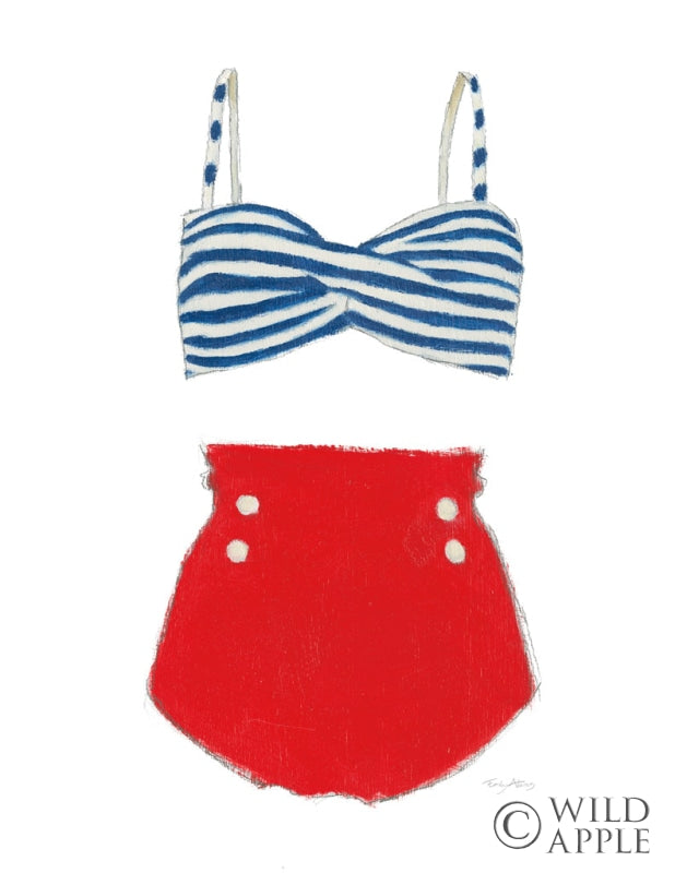 Reproduction of Retro Swimwear IV by Emily Adams - Wall Decor Art