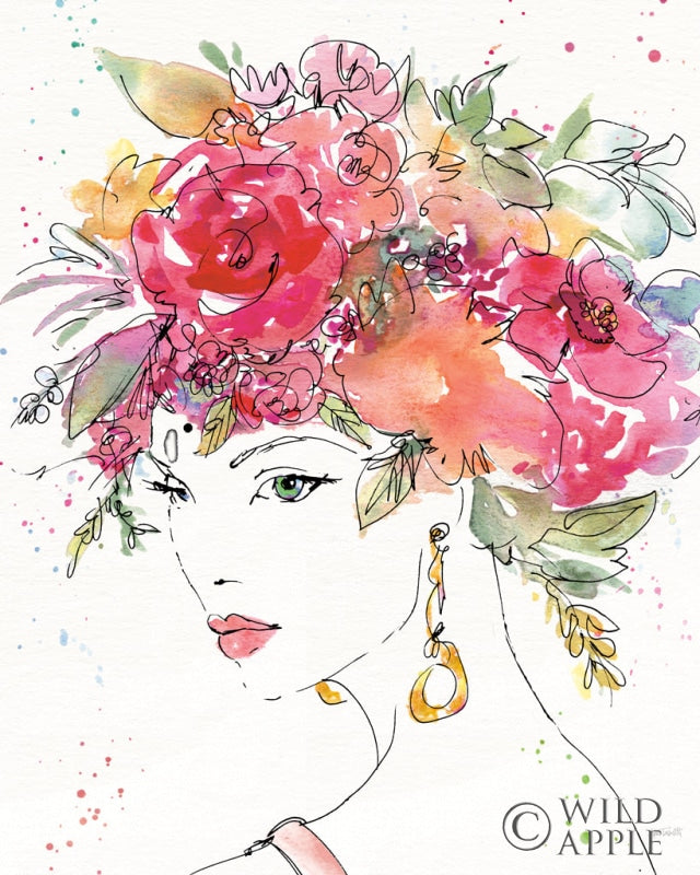 Reproduction of Floral Figures II by Anne Tavoletti - Wall Decor Art