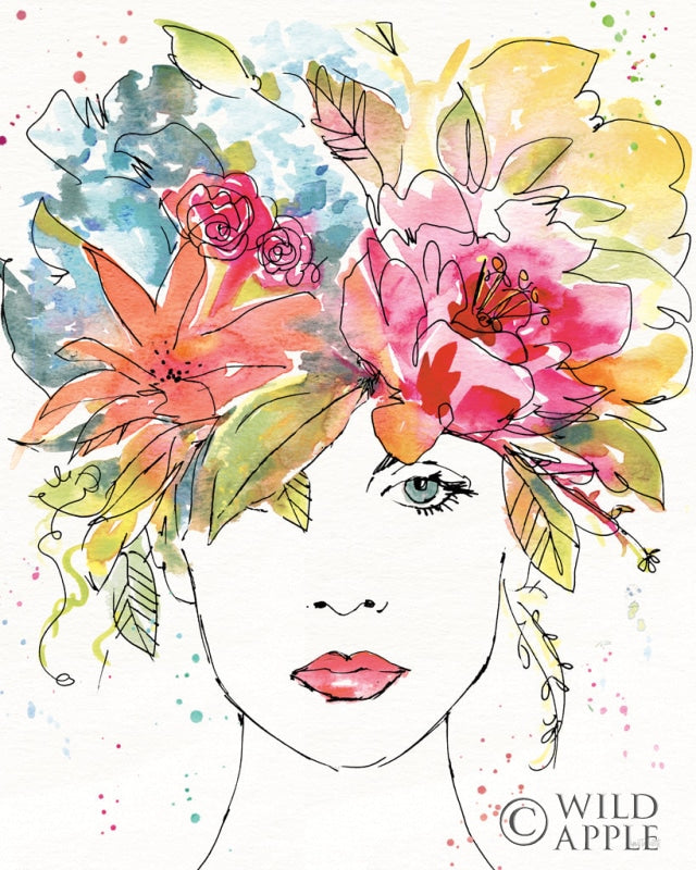 Reproduction of Floral Figures III by Anne Tavoletti - Wall Decor Art