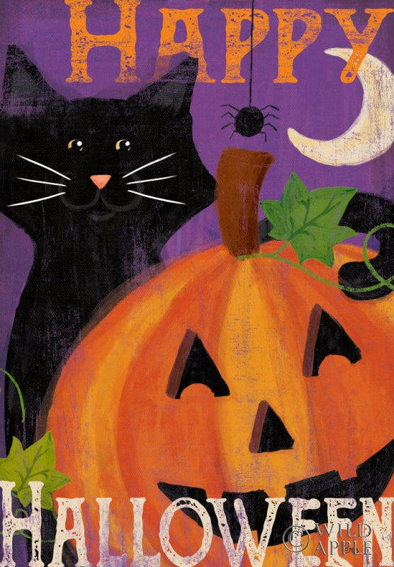 Reproduction of Festive Felines III by Veronique Charron - Wall Decor Art