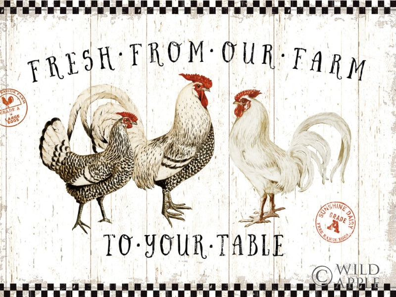 Reproduction of Free Range Fresh I v2 by Katie Pertiet - Wall Decor Art