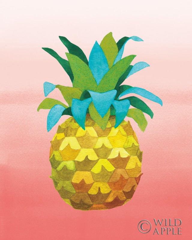 Reproduction of Island Time Pineapples VI Coral by Beth Grove - Wall Decor Art