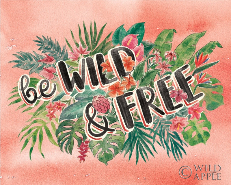 Reproduction of Jungle Vibes VI Watercolor Coral by Janelle Penner - Wall Decor Art