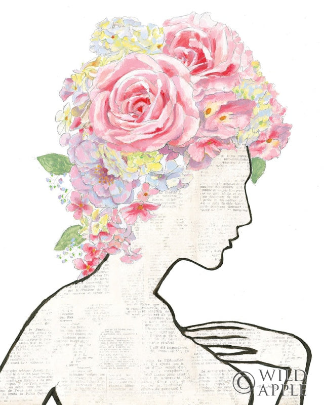 Reproduction of She Dreams of Roses I by Emily Adams - Wall Decor Art