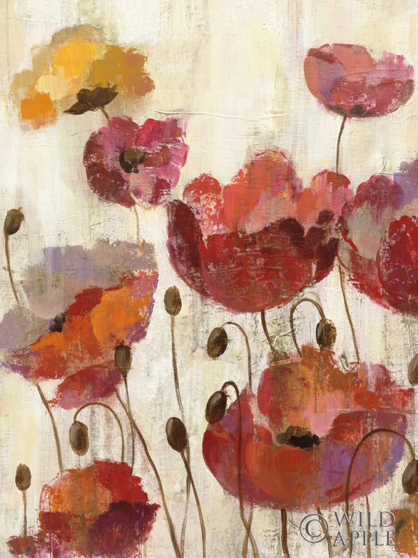 Reproduction of Poppies in the Rain II by Silvia Vassileva - Wall Decor Art