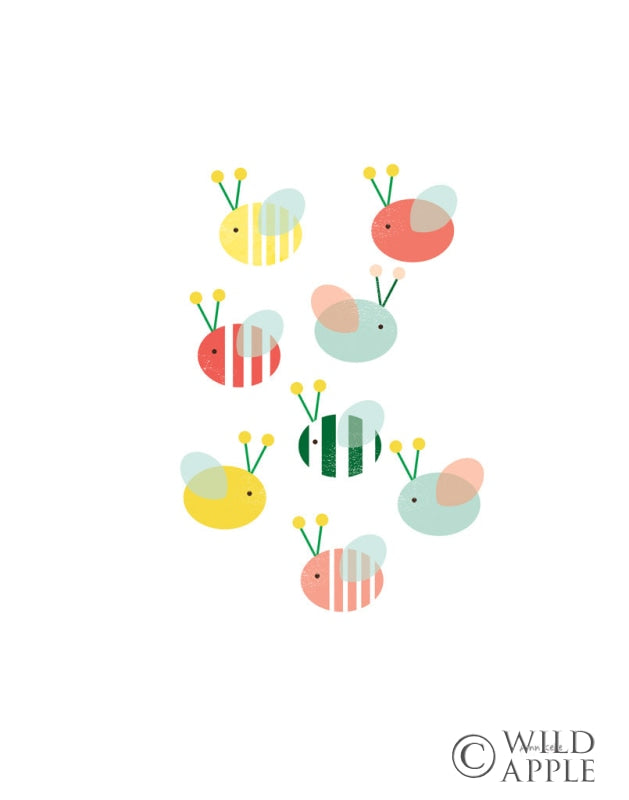 Reproduction of Bumblebee Friends by Ann Kelle - Wall Decor Art