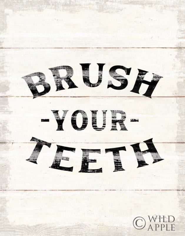 Reproduction of Shiplap Bath III v2 by Sue Schlabach - Wall Decor Art