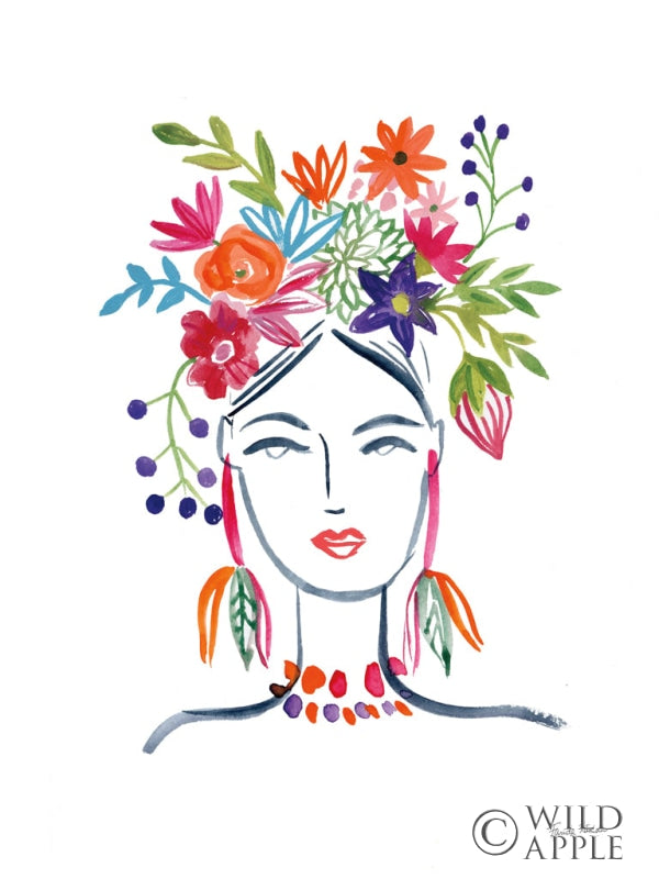 Reproduction of Flower Girl II Crop by Farida Zaman - Wall Decor Art