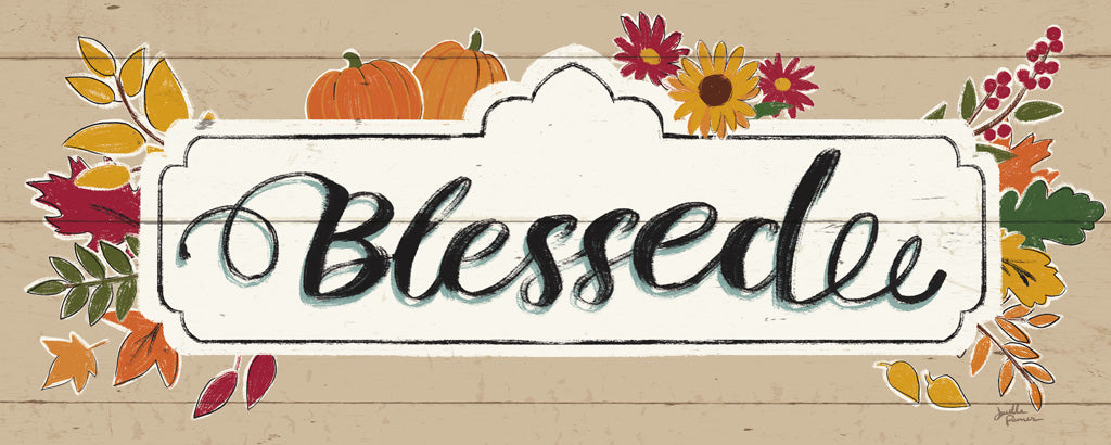 Reproduction of Thankful V Harvest by Janelle Penner - Wall Decor Art