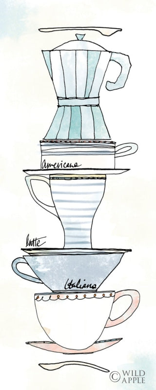 Reproduction of Good Brew X Pastel by Sue Schlabach - Wall Decor Art