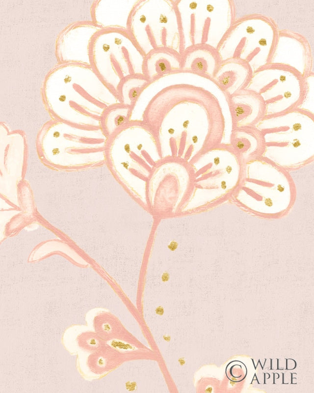 Reproduction of Flora Chinoiserie III Textured Terra by Emily Adams - Wall Decor Art