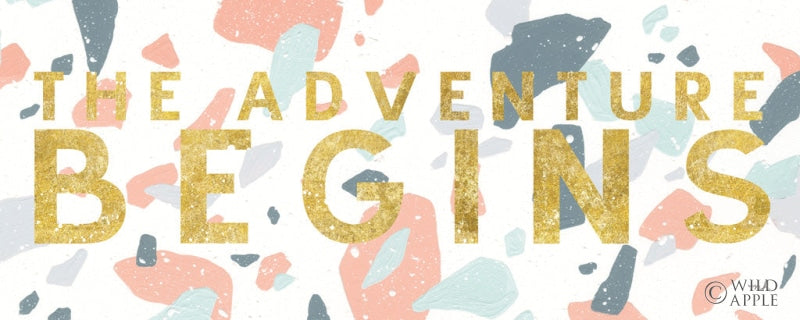 Reproduction of Terrazzo Inspiration III Coral by Moira Hershey - Wall Decor Art