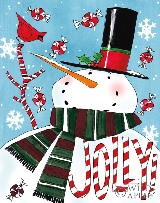 Reproduction of Holiday Joy III Blue Crop by Anne Tavoletti - Wall Decor Art