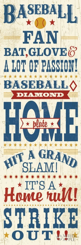 Reproduction of Sports Lovers II Red Words Crop by Pela Studio - Wall Decor Art