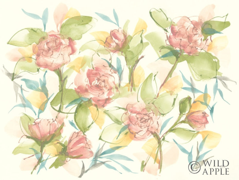 Reproduction of Blush Camellias by Chris Paschke - Wall Decor Art