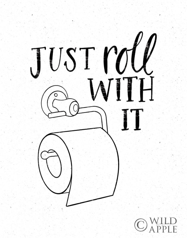 Reproduction of Bathroom Puns V by Becky Thorns - Wall Decor Art