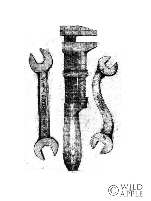 Reproduction of Wrenches Crop by Mike Schick - Wall Decor Art