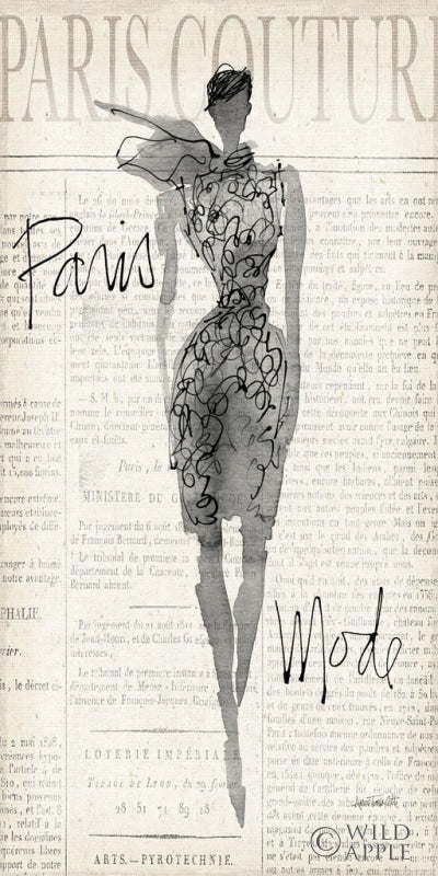 Reproduction of Fashion Sketchbook I Panel by Anne Tavoletti - Wall Decor Art