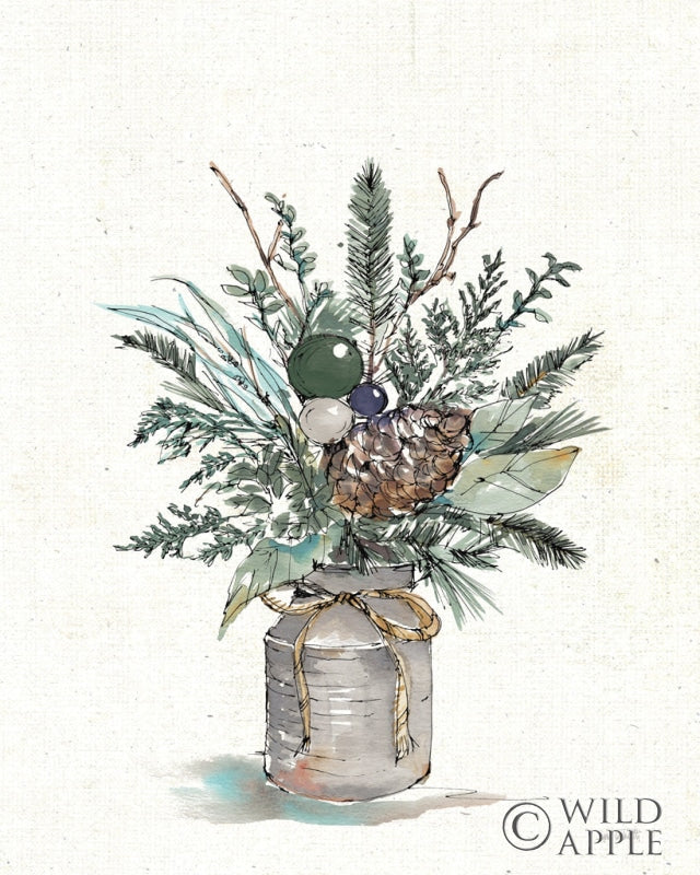 Reproduction of Seasonal Charm Greenery I by Anne Tavoletti - Wall Decor Art