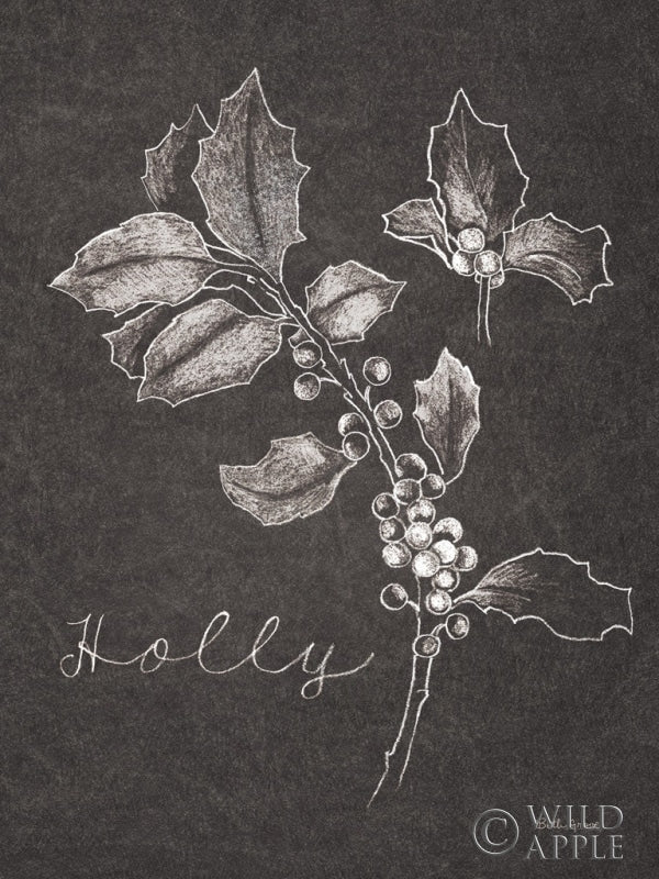 Reproduction of Black and White Chalkboard Christmas II by Beth Grove - Wall Decor Art