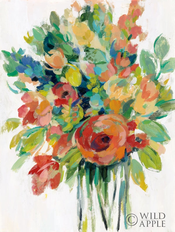 Reproduction of Earthy Colors Bouquet I White by Silvia Vassileva - Wall Decor Art