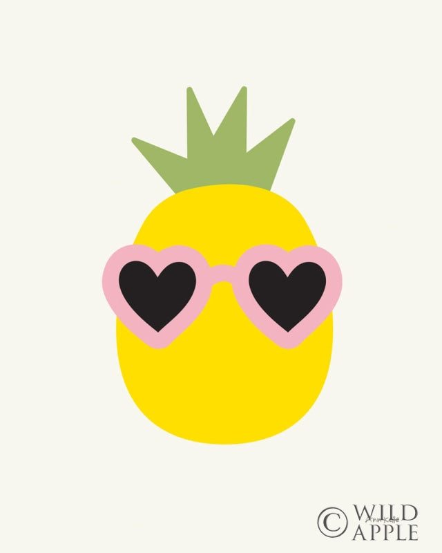 Reproduction of Sunny Pineapple by Ann Kelle - Wall Decor Art