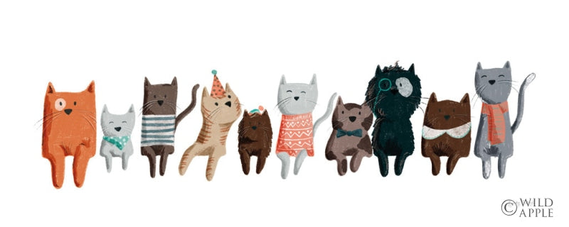 Reproduction of Picnic Pets Cats III by Becky Thorns - Wall Decor Art